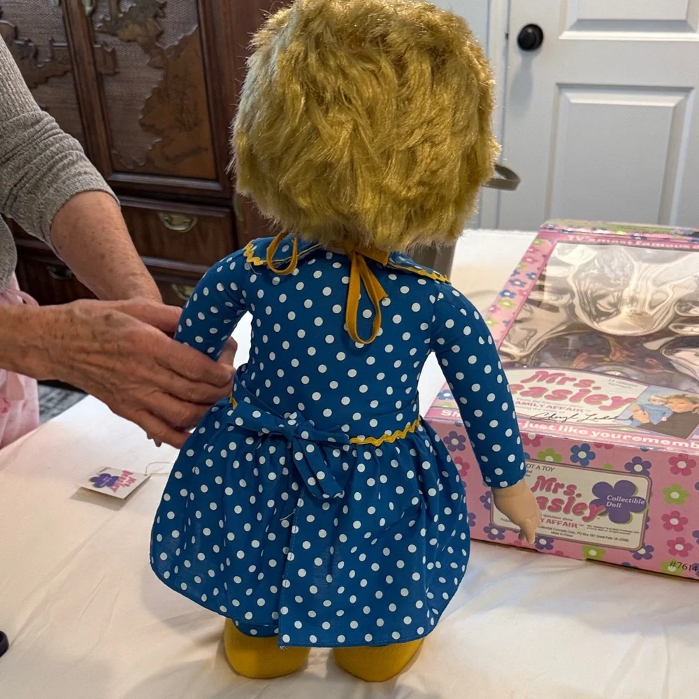 Charming Doll in Blue Polka Dot Dress, Mrs. Beasley - Picture 3 of 4